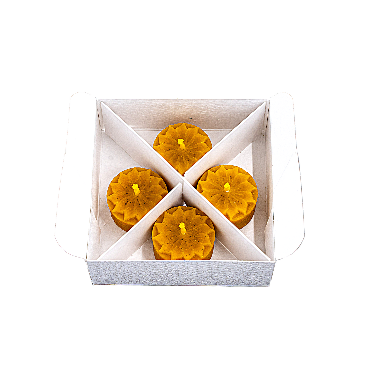 Beeswax tea candle set